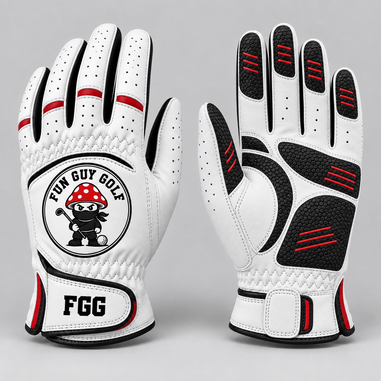 Fun Guy Golf glove in white